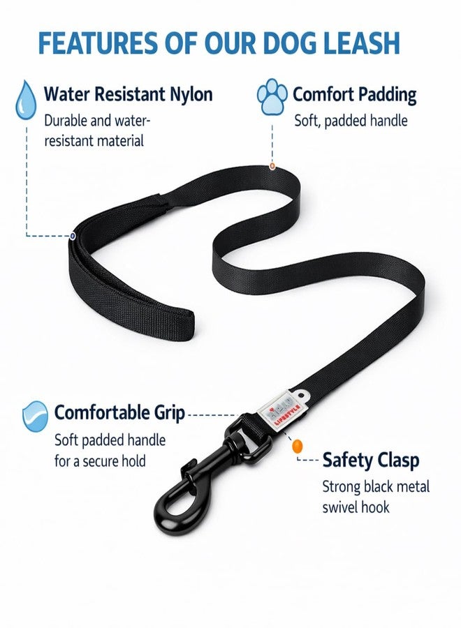 Zigly Lifestyle Classic Dog Leash-Large-Black | Long Padded Leash for Large Dogs | Comfortable Strong Leash for Pets - Image 3